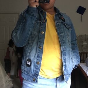 Patched Denim Jacket